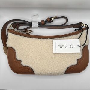 Jessica Simpson Tan and Cream Shoulder Bag